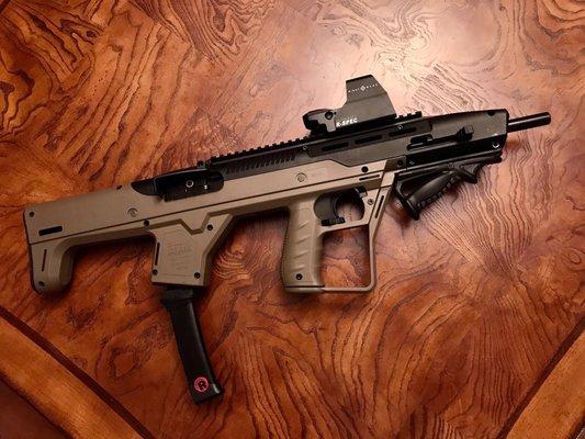 HTA 9mm Bullpup with Redball 20 rd mags and FAB Defense PTK foregrip.