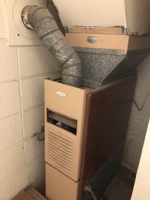 The HVAC was in the bathroom. They could've put a wall or some kind of secure door there.