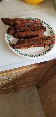 Ribs, hard to chew off the bone!! Horrible!!