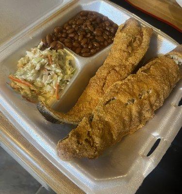 Fried fish platter w/sides