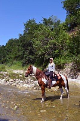 With Batman in the creek