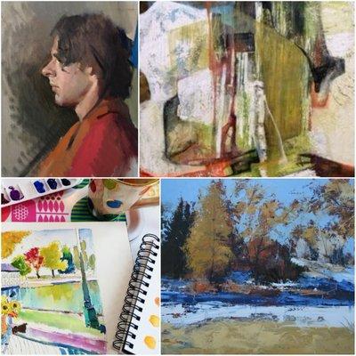 We teach a diverse range of classes from oil, watercolor, landscape, figure, sketchbook and even woodblock printing!