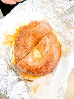 Plain Bagel with Egg & Cheddar Cheese