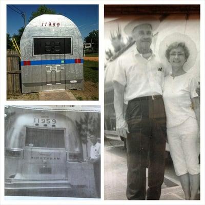 If you're hungry for some BBQ, just head right through our vintage Airstream. Dinner is right there at the local BBQ joint.