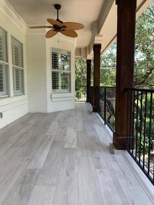 Balcony with Wood Look Tile