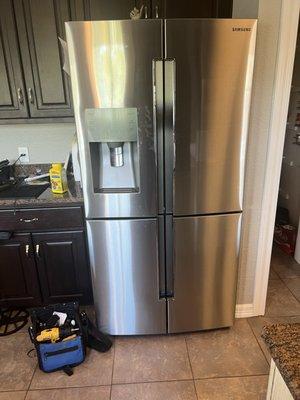 Samsung fridge, ice maker replaced