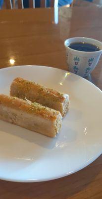 Baklava and Turkish coffee