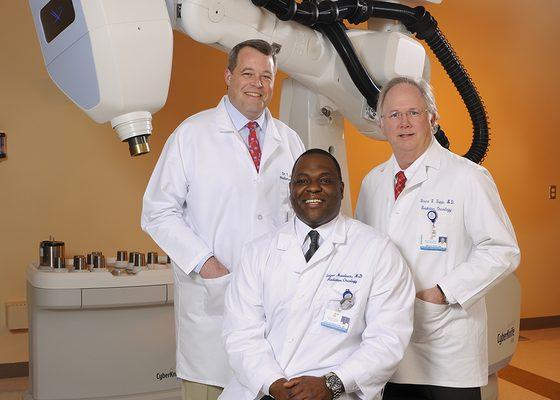 Our CyberKnife® Robotic Radiosurgery System targets cancerous and noncancerous tumors without harming surrounding healthy tissue.