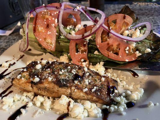 Grilled Romaine Salad w/ Salmon