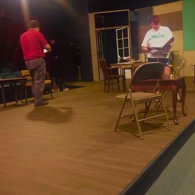 Fight rehearsal for DEATHTRAP.