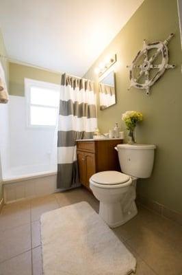 Bathrooms are modern & contemporary and have a clean look and feel to them.