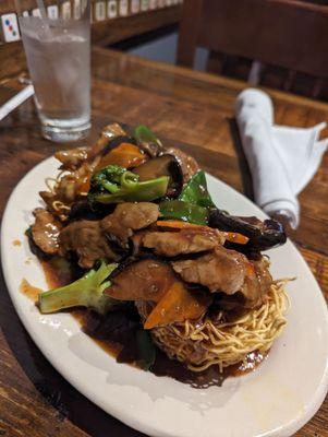 Pan Fried Crispy Noodle Hong Kong Style