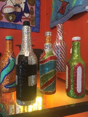 Exquisite sequinned bottles from Haiti!