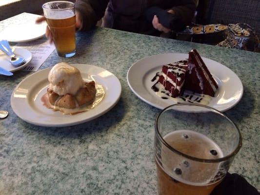 Apple Tart and Red Velvet Ice cream sandwich cake