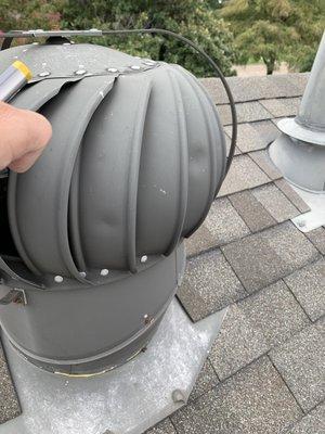 Wind turbine damaged by hail