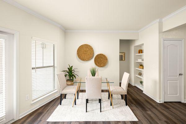 Dining room at Onion Creek Luxury Apartments