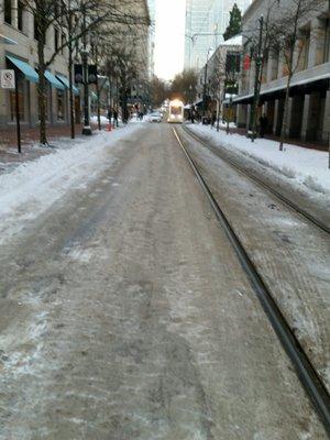 Roads even used by public transportation not cleared days after the storm.