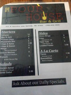 Our menu