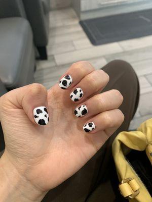 Cow print nails!