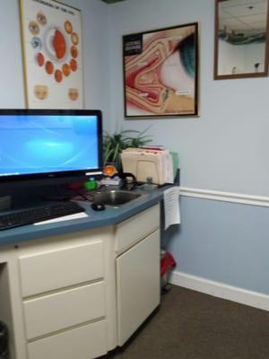 Office waiting room. One of the cleaner rooms.