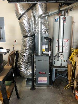 Amana furnace installed in a garage, Franklin TN, January 2019