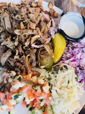 Shawarma plate (we already dug in before the picture).