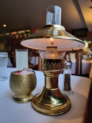 Vintage oil wick table lantern