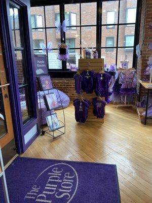 Purple store door