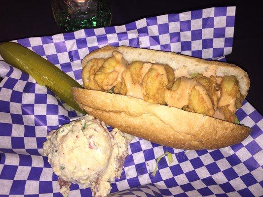 Shrimp Po Boy with potato salad