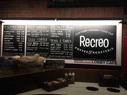 Our Recreo Menu