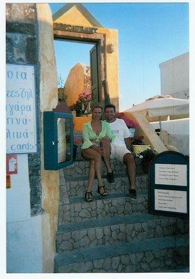 Christina (Chef) and George (owners) at the Greek islands