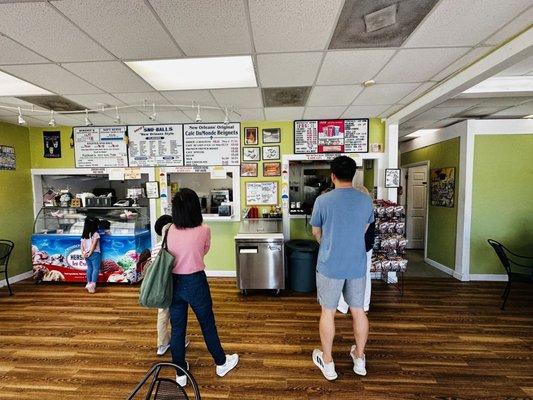 Order at indoor counter window