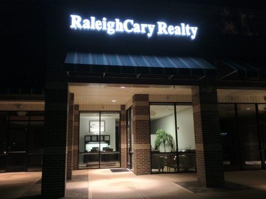 Raleigh Cary Realty at Night