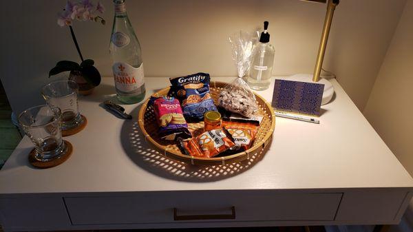 Snacks in our room.