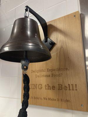 I rang the bell!