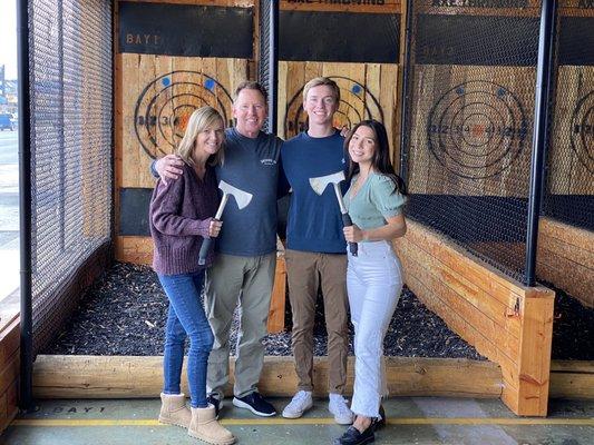 Sam's Birthday weekend Axe  Throwing