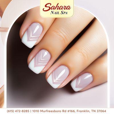 Nails that add a touch of elegance to your day.  Keep them looking fabulous and polished!