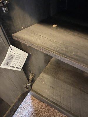 Broken shelf