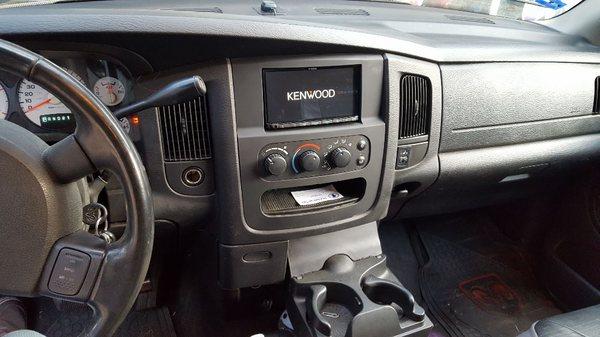 Double din modification for 06 Dodge Ram
 With a Kenwood Navigation/Bluetooth stereo CAR PLAY