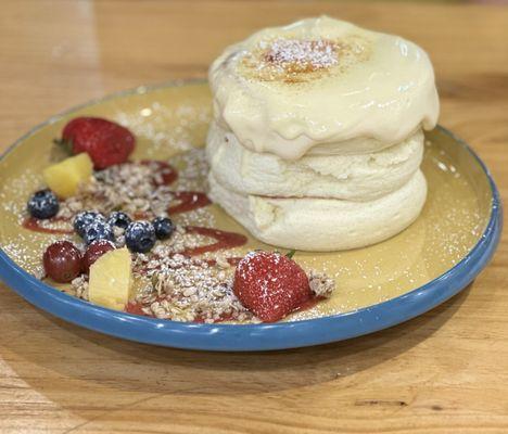 Creme Brulee Souffle Pancakes