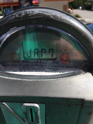 Then, after I had put the coins in with NO TIME added to the meter, it suddenly gave me the NOT WORKING sign. I want my money back!!!