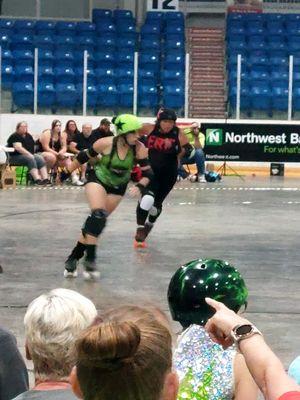 Erie roller derby are sore losers. They walked out after getting wrecked by the wrecking dolls.