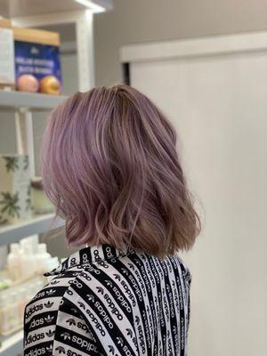 A semi permanent purple tint we did for my birthday one year!