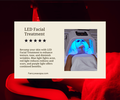 Glow from within with our LED Facial Treatment! Rejuvenate your skin, reduce fine lines, and reveal a radiant complexion. Book your session