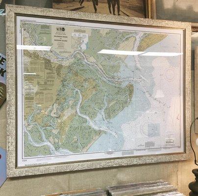 We sell and frame nautical charts! Any coastal area