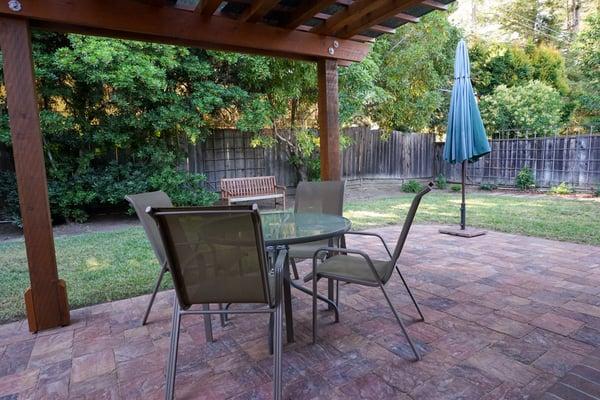 Patio and arbor built by Ray and his team