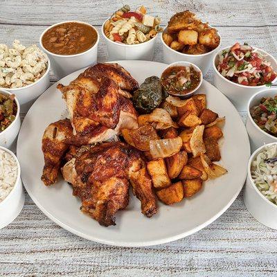 Whole Rottiserie Chicken with side orders