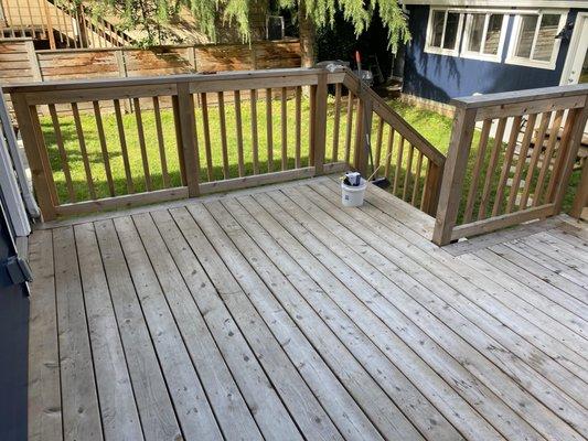 Before Deck stain