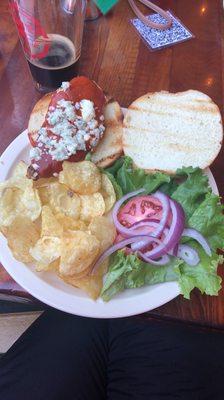 Buffalo blue chicken sandwich