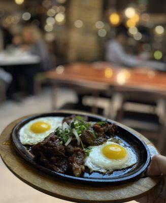 Sizzling Ribeye and Eggs